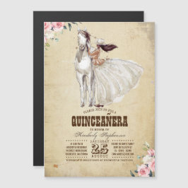 Western Land 15. Geburtstag Quinceañera Magneteinladung