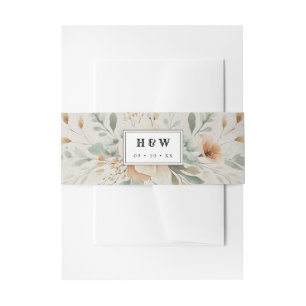 Western Land Blumen Hochzeit Einladung Einladungsbanderole