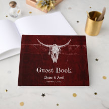 Western Land Burgund Rustikale Bull Skull Textur