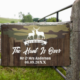 Western Land Hirsch die Jagd ist vorbei Hochzeit Banner