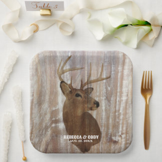 Western Land Hirsch die Jagd ist vorbei Hochzeit Pappteller