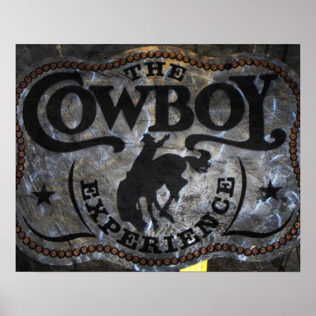 Western Land Stampede Pferde Cowboy Rodeo Poster (Vorne)