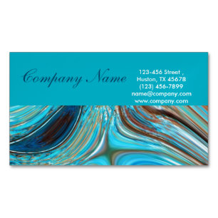 Western Land türkis Wirbel Aquarell Magnetische Visitenkarte