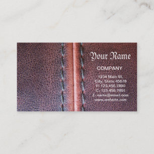 Western Land Weathering Stitching Imitats Leather Visitenkarte