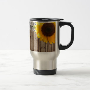 Western-Landsonnenblume barnwood Spitzes rustikale Reisebecher
