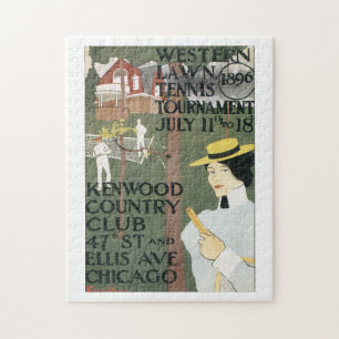 Western Lawn Tennis Turnier Vintage Reise Puzzle