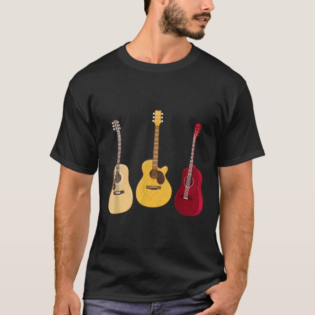 Western Legend Rock And Roll Music Guitar T-Shirt (Vorderseite)