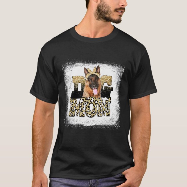 Western Leopard Deutscher Schäferhund Mama Muttert T-Shirt (Vorderseite)