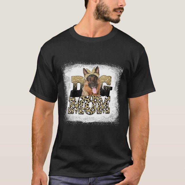 Western Leopard Deutscher Schäferhund Mama Muttert T-Shirt (Vorderseite)