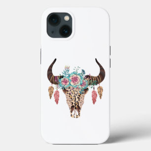 Western Leopard Print Floral Bull Case-Mate iPhone Hülle