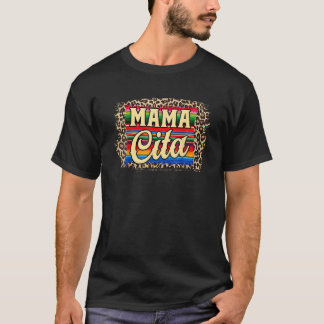 Western Leopard Serape Mama Cita Cowboy Cowgirl Ro T-Shirt