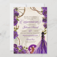 Western lila Rose Ranch Charro Quinceanera