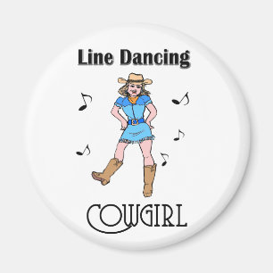 Western "Linie Tanzen-Cowgirl " Magnet