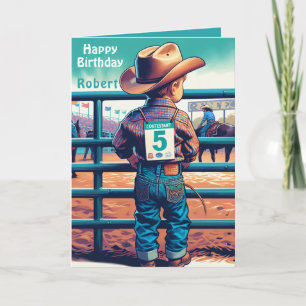 Western Little Cowboy 5. Geburtstag Rodeo Custom Karte