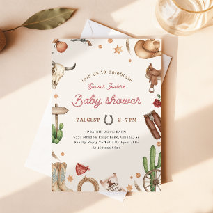 Western Little Cowboy Baby Shower Einladung