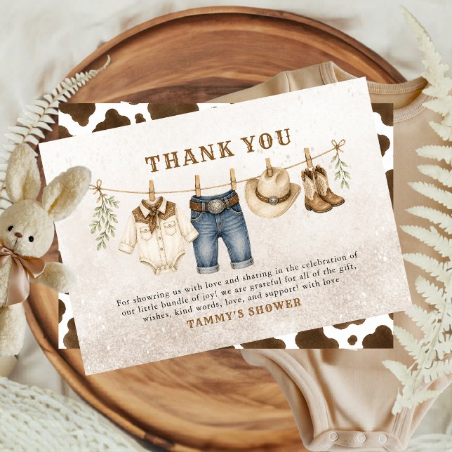 Western Little Cowboy Clothesline Danke  (Von Creator hochgeladen)
