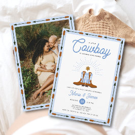 Western Little Cowboy Rodeo Foto Boy Baby Dusche Einladung