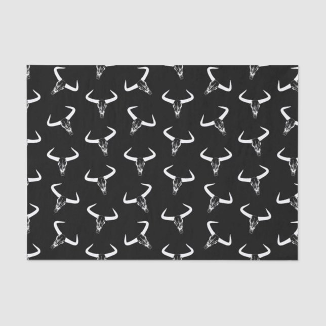 Western Longhorn Bull Horns Design Wüstenschalen Seidenpapier (Vorderseite)