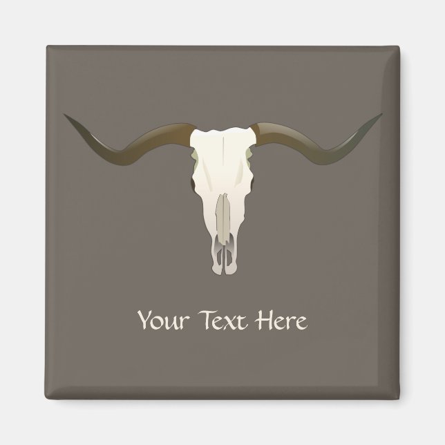 Western Longhorn Custom Magnet (Vorne)