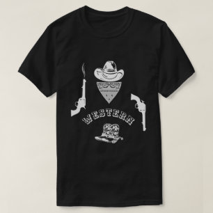 Western lustig, einzigartig, schwarz, anpassbar T-Shirt