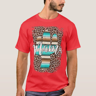 Western Mama Leopard Cactus Serape Cowgirl Rodeo M T-Shirt