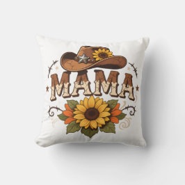 Western Mama Sonnenblume Cowgirl Design Kissen