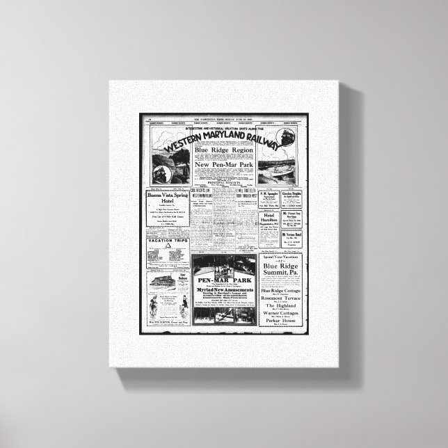 Western Maryland Eisenbahn - Neudruck Tourismus Leinwanddruck (Vorderseite)