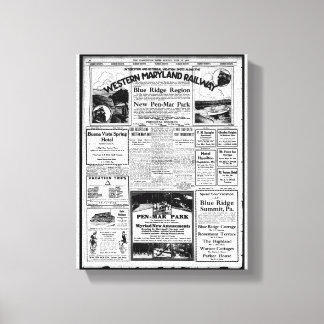 Western Maryland Eisenbahn - Neudruck Tourismus Leinwanddruck
