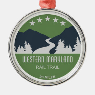 Western Maryland Rail Trail Ornament Aus Metall