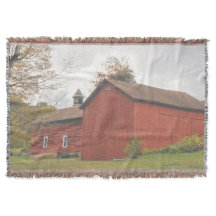 Western Mass Big Red Barn im Herbst