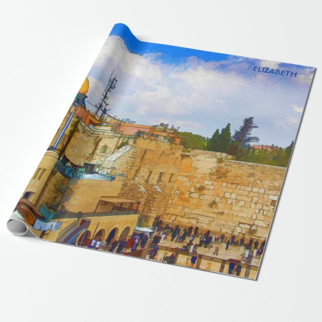 Western Mauer in Jerusalem (Mauer der Trauer) Geschenkpapier (Ungerollt)