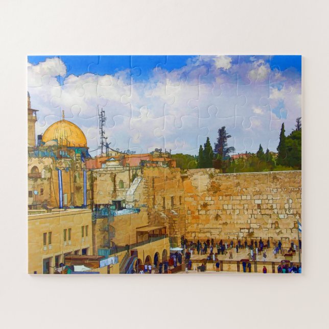 Western Mauer in Jerusalem (Mauer der Trauer) Puzzle (Horizontal)