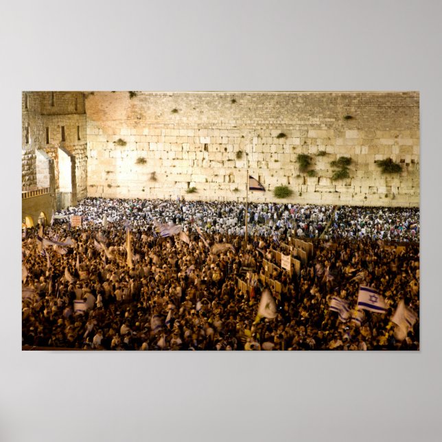 Western Mauer in Jerusalem (Mauer des Elends) Poster (Vorne)