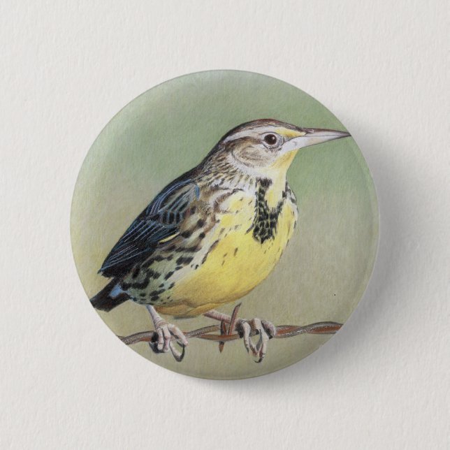 Western Meadowlark Button (Vorderseite)
