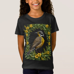 Western Meadowlark umgeben von Oregon-Trauben T-Shirt