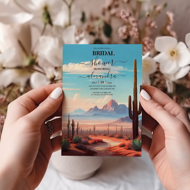 Western Mexican Cactus Desert Brautparty Einladung (Von Creator hochgeladen)