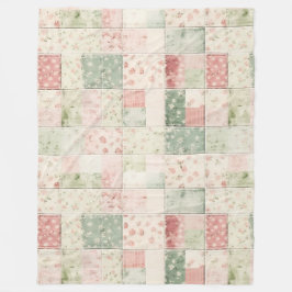 Western Mint Pink Floral Quilt Patterns Fleecedecke