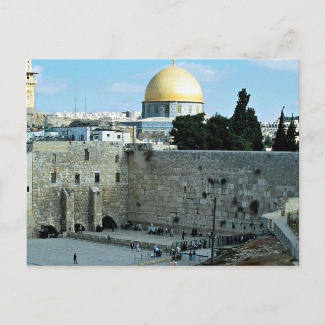 Western mit Kuppel des Felsens, Jerusalem, Isr Postkarte (Vorderseite)