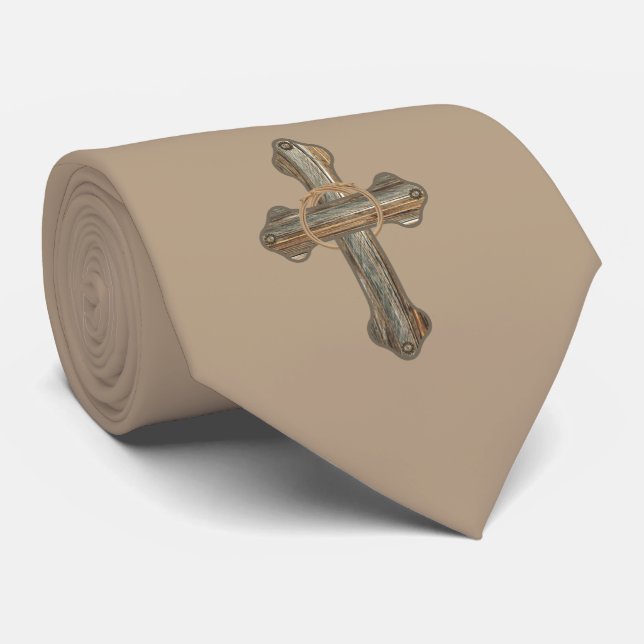 Western mit Seil und Konchodruck Necktie kreuzen Krawatte (Gerollt)