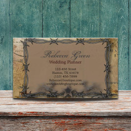 Western mit Stacheldraht Visitenkarte