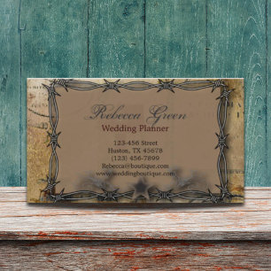 Western mit Stacheldraht Visitenkarte