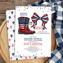 Western mit Stiefeln oder Bows Red White Blue Gend