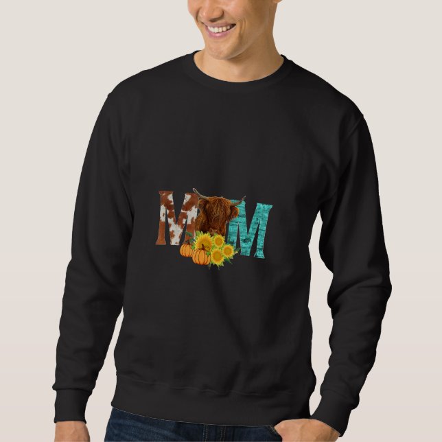 Western Mom Buffalo Sunflowers Pumpkin for Fall se Sweatshirt (Vorderseite)