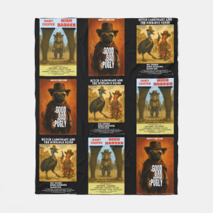 Western-Movieposter-Parodie Fleecedecke