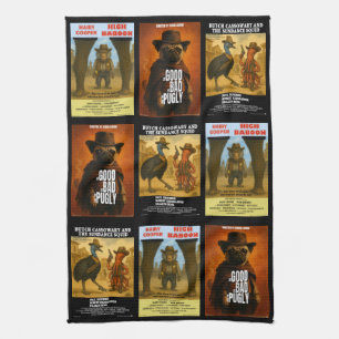 Western-Movieposter-Parodie Geschirrtuch