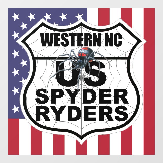 Western NC Kapitel - Aufkleber Flagge & Logo (Blatt)