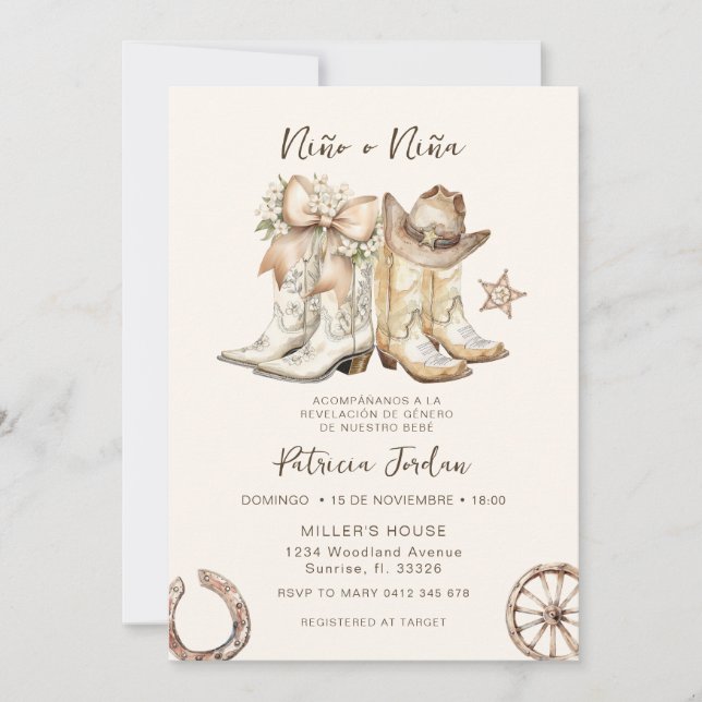 Western Niño o Niña Einladung (Vorderseite)