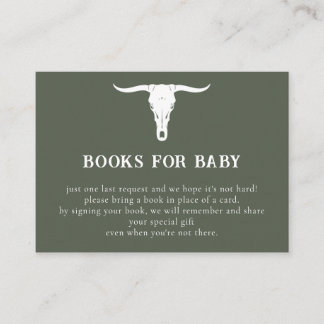 Western Olive Cowboy Books for Baby Begleitkarte