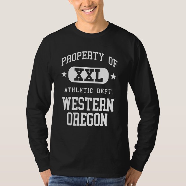 Western Oregon XXL Athletic School Property T-Shirt (Vorderseite)