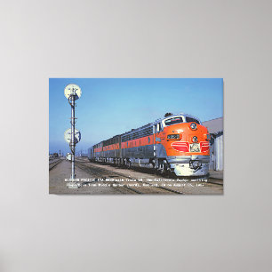Western Pacific F7 California Zephyr 48"x32" Large Leinwanddruck